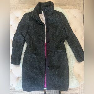H&M Women’s Textured Wool Blend Coat - Size 6